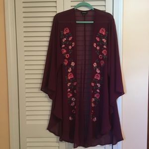 Sheer Floral Kimono
